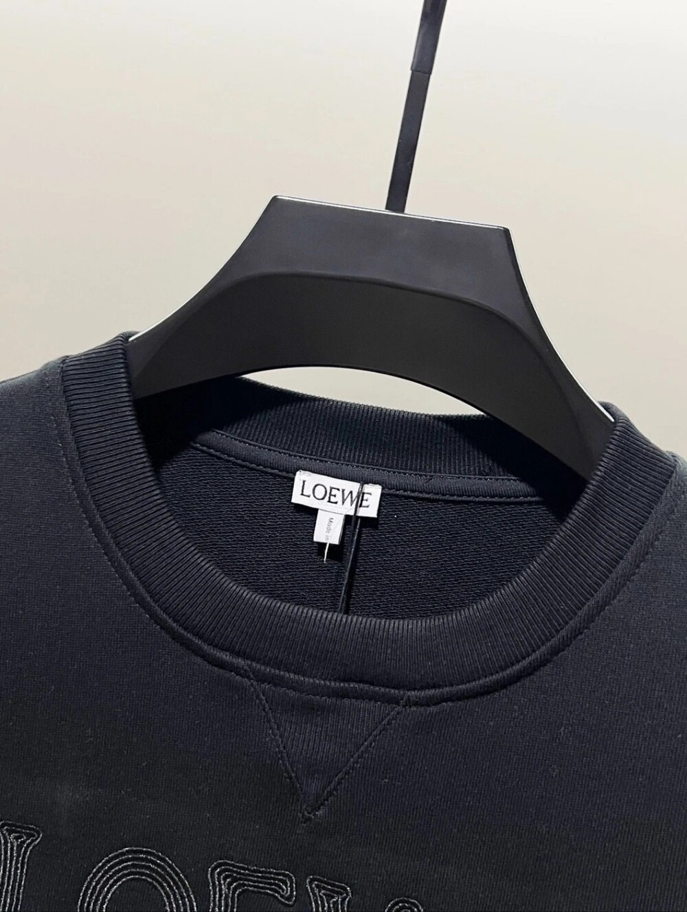 Loewe Black Embroidered Logo Crewneck Sweater Small Unisex New - Picture 4 of 11